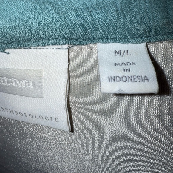 Anthropologie Ettawa Sequins Turquoise and Gold Toned Kimono Jacket- M/L - Picture 12 of 13